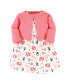 Фото #1 товара Baby Girls Cotton Dress and Cardigan Set, Forest