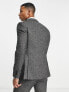 Jack & Jones Premium super slim fit tweed suit jacket in dark grey