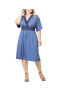 ფოტო #1 პროდუქტის Plus Size Paige Color Block Midi Dress