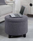 Фото #5 товара 19.75" Sherpa Round Storage Ottoman