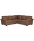 Фото #11 товара Orid 2-Pc. "L"-Shaped Leather Roll Arm Sectional , Created for Macy's