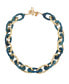 Фото #1 товара Robert Lee Morris Soho blue Patina Link Collar Necklace