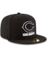 Фото #3 товара Men's Black Chicago Bears B-Dub 59FIFTY Fitted Hat