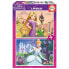 EDUCA 2x48 Pieces Disney Princess Rapunzel+Cinderella Puzzle