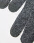 My Accessories London touch screen knitted gloves in grey