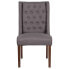 Фото #3 товара Hercules Preston Series Gray Fabric Tufted Parsons Chair