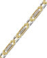 ფოტო #2 პროდუქტის Men's Diamond (1 ct. t.w.) Bracelet in 10k Yellow & White Gold