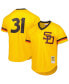 ფოტო #1 პროდუქტის Men's Dave Winfield Gold San Diego Padres Cooperstown Collection Mesh Batting Practice Jersey