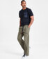 ფოტო #4 პროდუქტის Men's Regular Fit Belted Pants