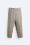 Check viscose - linen suit trousers