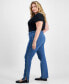 ფოტო #2 პროდუქტის Plus Size High-Rise Rhinestone-Trim Jeans, Created for Macy's