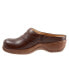 Фото #4 товара Softwalk Amber S2218-200 Womens Brown Extra Wide Leather Clog Flats Shoes 6