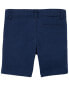 Toddler Blue Flat-Front Shorts 3T