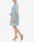 ფოტო #3 პროდუქტის Women's Long Sleeve Tiered Shirt Dress