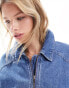 Levi's Ingrid cropped denim jacket with mid blue BLAU, XS - фото #3