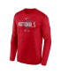 Men's Red Washington Nationals Authentic Collection Team Logo Legend Performance Long Sleeve T-shirt