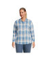 Plus Size Flannel Boyfriend Fit Long Sleeve Shirt