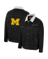 Men's x Wrangler Charcoal Michigan Wolverines Western Button-Up Denim Jacket