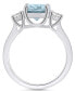 ფოტო #3 პროდუქტის Aquamarine and Diamond Ring (2-1/2 ct.t.w and 1/3 ct.t.w) 14K White Gold