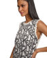 Фото #10 товара Women's Geometric-Print Mixed-Media Ruffle-Trim Sweater