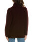 Vince Mixed Gauge Turtleneck Wool & Cashmere-Blend Tunic Sweater Women's Purple