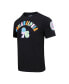 Фото #3 товара Men's Black Philadelphia 76ers Washed Neon T-shirt