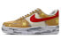 【定制球鞋】 Nike Air Force 1 Low 空军一号 恒星 酒精刮刮乐 做旧 低帮 板鞋 男款 红黄 / Кроссовки Nike Air Force 315122-111