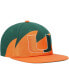 Фото #3 товара Men's Orange, Green Miami Hurricanes Sharktooth Snapback Hat