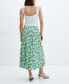 Фото #2 товара Women's Printed Satin Skirt