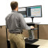 StarTech.com Sit-to-Stand Workstation - Multimedia stand - Black - Silver - Steel - Wood - Flat panel - 13 kg - 76.2 cm (30")