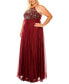 Фото #3 товара Trendy Plus Size Beaded-Bodice Gown