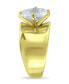 Cubic Zirconia Prong Set Oval Stone on Polished Cigar Band in Silver Plate and Gold Plate