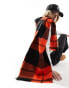 French Connection brighter check scarf in red