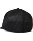 Фото #2 товара Men's Black Turnout Mesh Flexfit Flex Hat