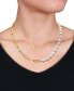 ფოტო #3 პროდუქტის Cultured Freshwater Pearl (7-7-1/2mm) & Paperclip Link 18" Statement Necklace in 18k Gold-Plated Sterling Silver