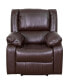 Recliner With Bustle Back And Padded Arms