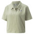 Фото #3 товара Puma Downtown Relaxed Toweling Short Sleeve Polo Shirt Womens Green Casual 53358