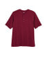 Фото #1 товара Big & Tall Shrink-Less Lightweight Henley T-Shirt