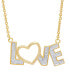 Women's Diamond Accent Heart Love Necklace