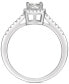 Cubic Zirconia Square Cluster Ring in Sterling Silver