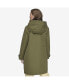 Women's Gemas Lightweight Parka Coat With Matte Shell and Faux Leather Details