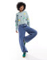 Фото #2 товара Native Youth yin yang embroidered cropped jumper in grey