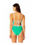 Фото #2 товара Women's Solid Piped Contour One Piece Swimsuit