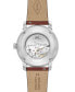 ფოტო #4 პროდუქტის Men's Heritage Automatic Brown Leather Watch 43mm