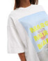 ASOS DESIGN oversized t-shirt with margs drink photographic in white