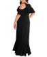 ფოტო #2 პროდუქტის Plus Size Piper Cold-Shoulder Maxi Dress