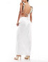 Фото #5 товара 4th & Reckless satin maxi skirt co-ord in white