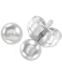 ფოტო #5 პროდუქტის 3-Pc. Set Polished Ball Stud Earrings in 14k Tricolor Gold