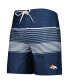 ფოტო #3 პროდუქტის Men's Navy Denver Broncos Coastline Volley Swim Shorts