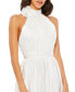 ფოტო #5 პროდუქტის Women's Soft Tie Halter Neck High Slit Gown